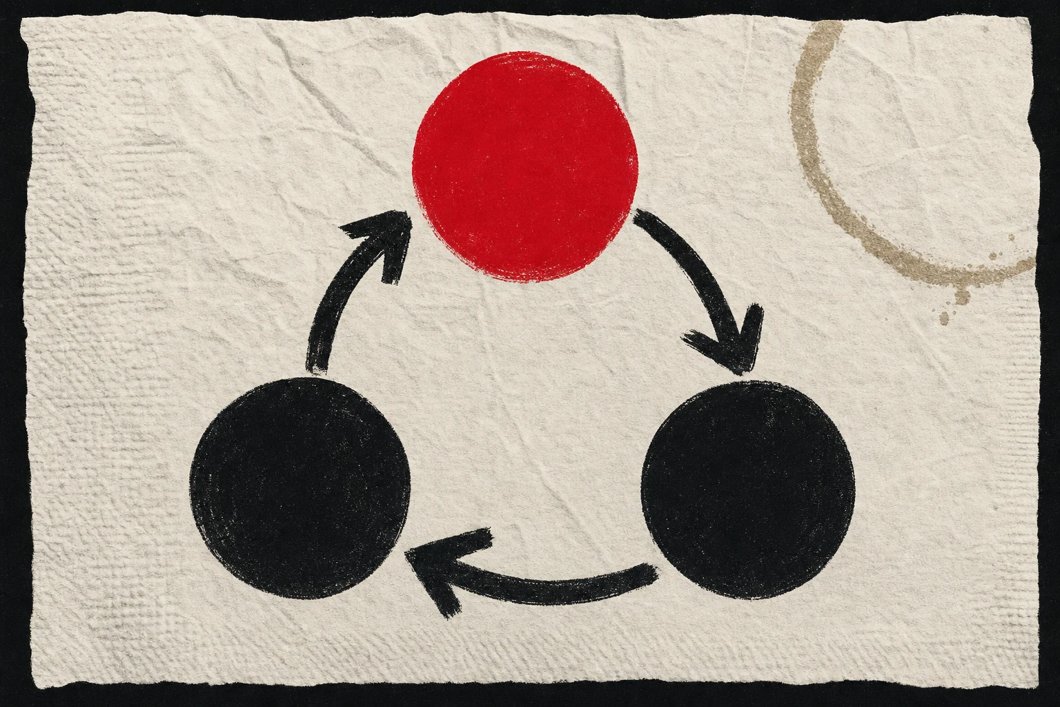 Opening illustration for Chapter 1: Three Circles and Three Arrows